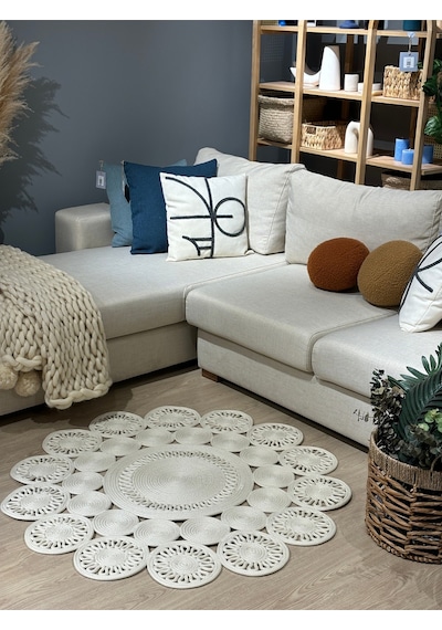 Mavaux Marguerite Trikot Papatya Model Kilim Krem