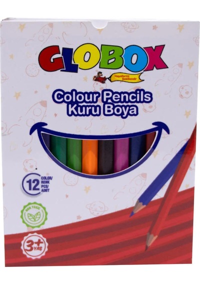 Globox Kuru Boya Kısa 12 Li 3670 Çok Renkli