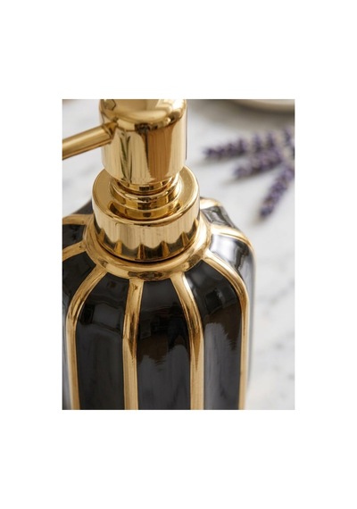Porselen Sıvı Sabunluk - Lüks Banyo Ve Mutfak Sabunluk - 350 Ml Siyah - 887962492 Siyah