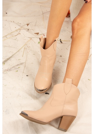 Fox Shoes Ten Suni Deri Kadın Bot J404030009