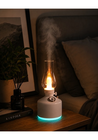 Vintage Aroma Difüzörü Nano Mist Led Işıklı Taşınabilir Nemlendirici
