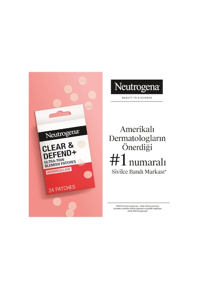 Neutrogena Clear & Defend Ultra Thin Blemish Patch Akne Ve Sivilce Bandı 24'lü