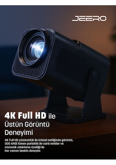 Jeero Hy320 Taşınabilir 4k Projeksiyon Cihazı Türkçe Menü