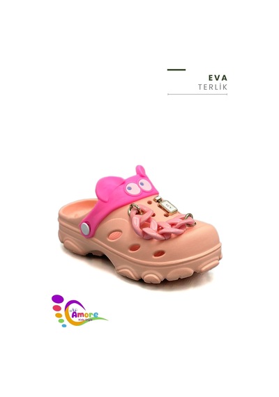 Sermoda Gözlük Desen Zincirli Eva Kız Çocuk Plaj Havuz Terlik Sabo Terlik Yavru Ağzı