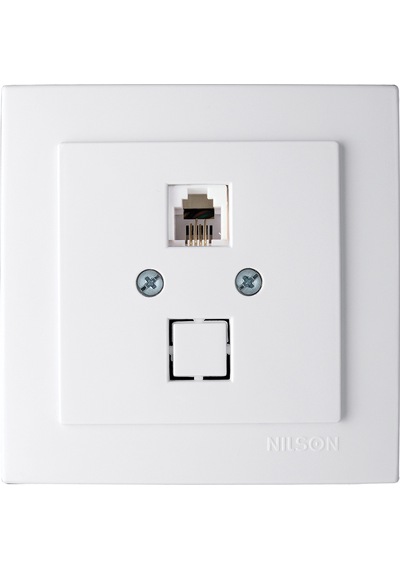 Nilson Touran Beyaz Nümeris Telefon Prizi Mk +kap+ Çerçeve
