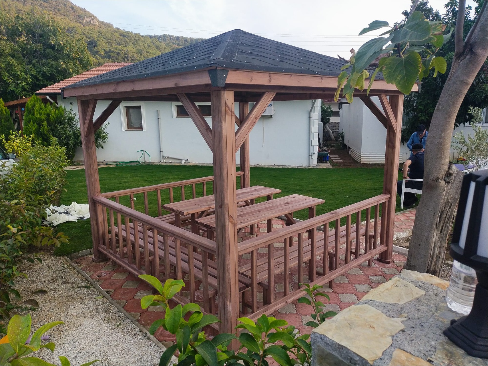 Şen Mobilya Bahçe Kamelyası Ahşap Pergola P042 Maun
