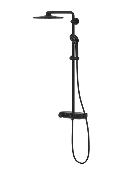 Grohe Euphoria Smartcontrol System 310 Duo Duvara Monte Termostatik Bataryalı Duş Sistemi Phantom Black - 22120kf0 Siyah