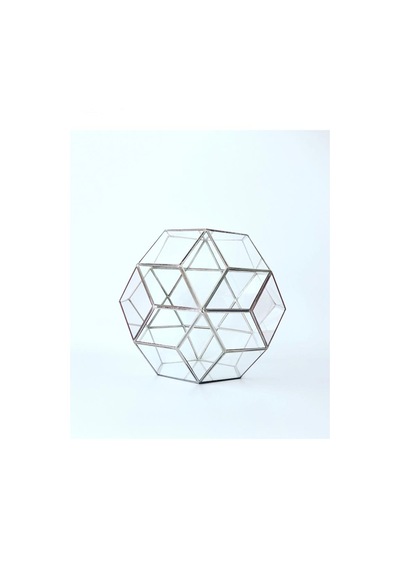Dekoratif Cam Fanus - Geometrik Cam Fanus - Teraryum Cam Fanus