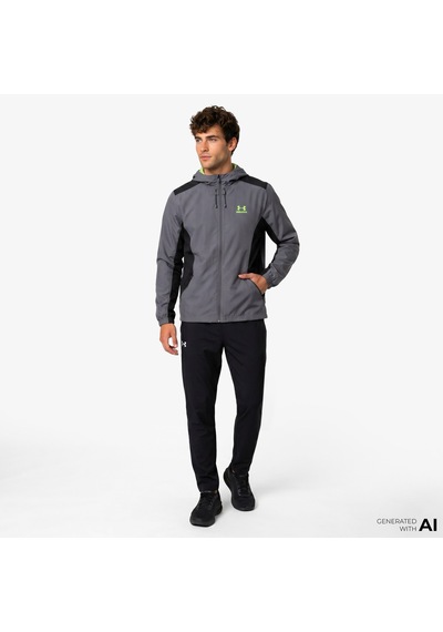 Under Armour Tech Sport Woven Erkek Gri Antrenman Ceket 6011267