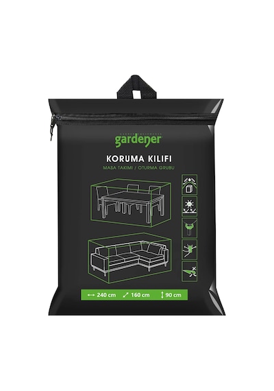 Gardener Masa Takımı Koruma Örtüsü Grdc302 / Kılıfı Pe 240 Cm X 160 Cm X 90 Cm Çok Renkli