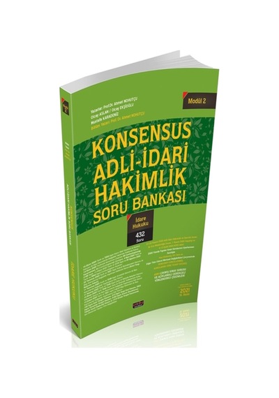 KONSENSUS Adli İdari Modül 2 İdare Hukuku Soru Bankası 2021 - Savaş Yayınevi