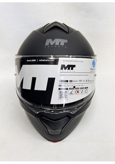 Mt Kask Genesis Sv Pure A1 Mat Siyah Çene Açılır Kask Iç Güneş Vizörlü Mat Siyah - Siyah
