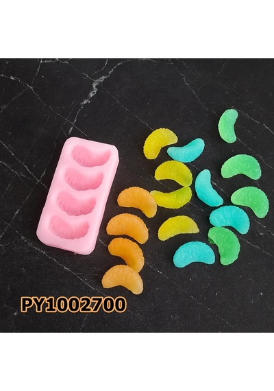 Pk1002700 - Silikon Kalıp Mum Kalıbı 4lü Mandalina Dilimleri