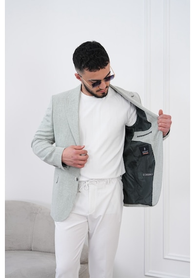 Dupont Classics Dupont Slim Fit Sivri Yaka 6 Drop Çift Yırtmaç Keten Blazer Ceket - Nefes Alabilen Hafif Erkek Ceket Yeşil Dupont Classics Dupont Slim Fit Sivri Yaka 6 Drop Çift Yırtmaç Keten Blazer Ceket - Nefes Alabilen Hafif Erkek Ceket Yeşil