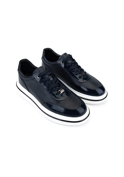 Tamer Tanca Erkek Hakiki Deri Lacivert Sneakers & Spor Ayakkabı 1237 23248 Erk Ayk Sk26-27 Lacıvert