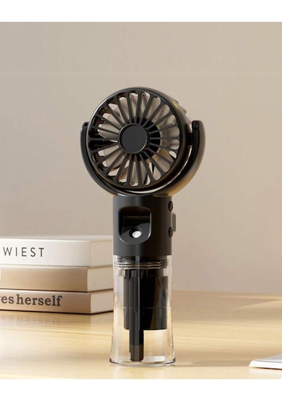 Mini Fan Şarjlı El Fanı Su Püskürtmeli Boyuna Asmalı Mini Klima Fan Vantilatör