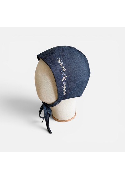 Bebe Nakış İşlemeli Denim Elbise Seti Mavi