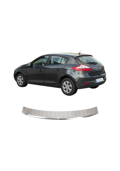 Renault Megane 3 Sw Uyumlu 2008-2016 Krom Arka Tampon Üstü Koruma Paslanmaz Çelik