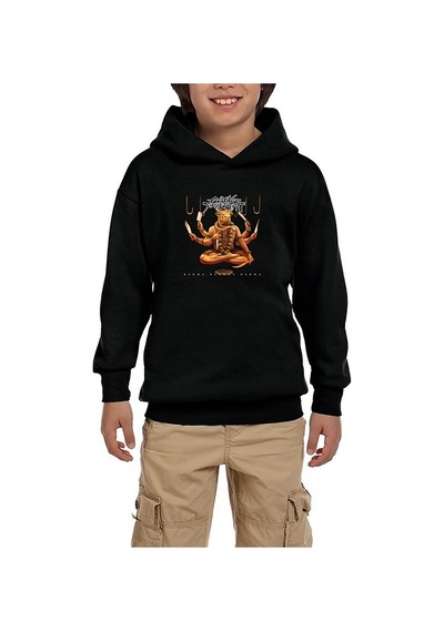 Zepplin Giyim Cattle Decapitation Karma Bloody Karma Siyah Çocuk Kapşonlu Sweatshirt Siyah
