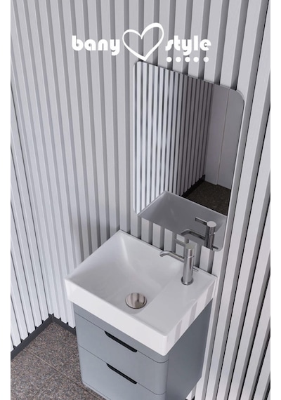 Turkuaz Seramik Cerastyle Sharp Mini 40 x 30 CM Lavabo