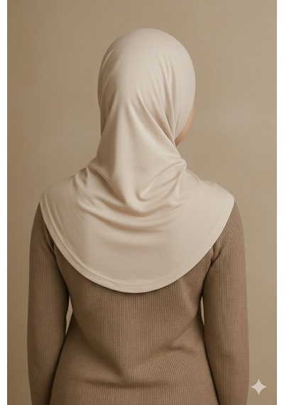Sonbaharmoda Rahat Ve Şık İki Parça Viskon Likralı Tesettür Hijab Bone İçlik Günlük Kullanım Ve Namaz İçin Bej