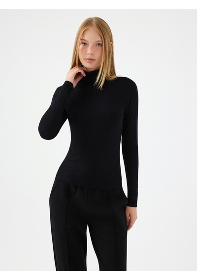 LOFT Slim Fit Kadın Bluz U.kol Lf2041243 Q1.v1 Siyah