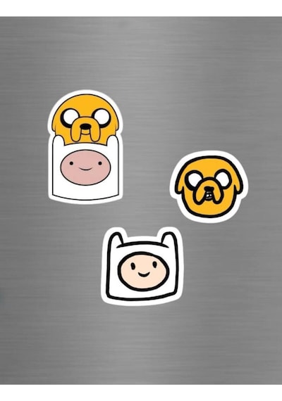 Finn Mertens Ve Köpek Jake Yüzü Adventure Time Karakterli Buzdolabı Magneti