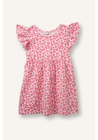 Defacto Desenli Askılı Elbise Kız Bebek H2176a526smpn364 Pembe-pn364