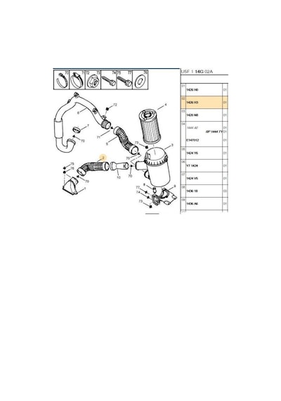 Boxer Jumper Ducato1 2 Hava Filtre Hortumu 2 8 Rapro 11311-1426h3