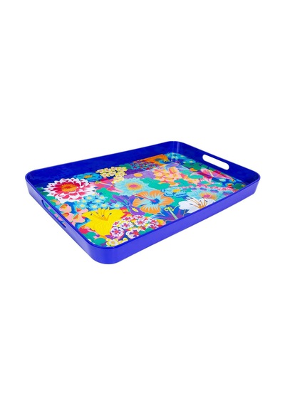 Melamin Servis Tepsisi Aperitime Large Bouquet 53,7 X 34,7 X 5 Cm Çok Renkli