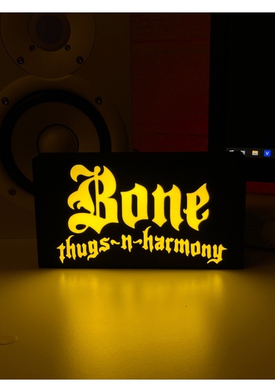 Masa Lambası - Bone Thugs-n-harmony Adaptörlü Dekoratif & Hediyelik Lamba Çok Renkli