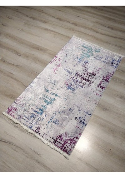 Yamalıhome Bambu Halı B1026 Mürdüm Mavi 80X140 Cm Pratik Halı