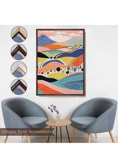 Miyrem^ Canvas Serie Pastel Tonlardaki Minimalist Tablo-7670