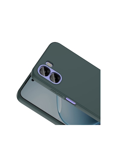 Maks Technology Oppo A6x Uyumlu Kılıf Mkst Mara Lansman Kapak - Koyu Yeşil
