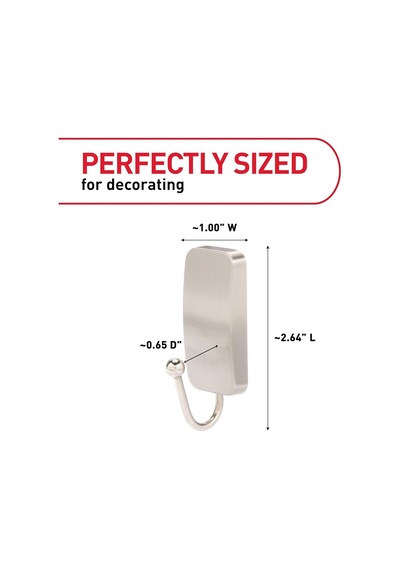 Command Bath33-sn-es Banyo Kancaları, 1 Paket, Saten Nikel Genel
