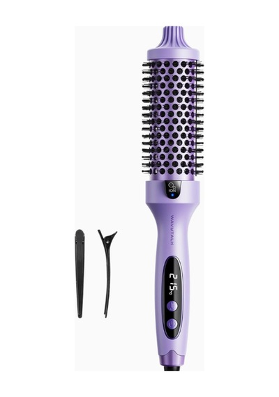 Wavytalk 38 Mm Termal Saç Fırçası, Blowout Boost Iyonik, Parlak Ve Düz Saç Mor