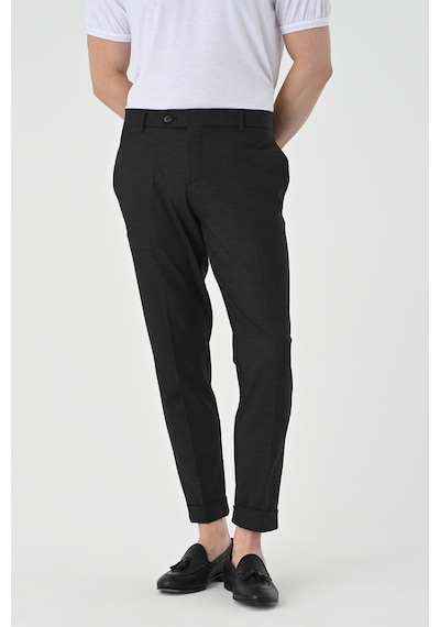 Antioch Regular Fit Duble Paça Erkek Pantolon Füme