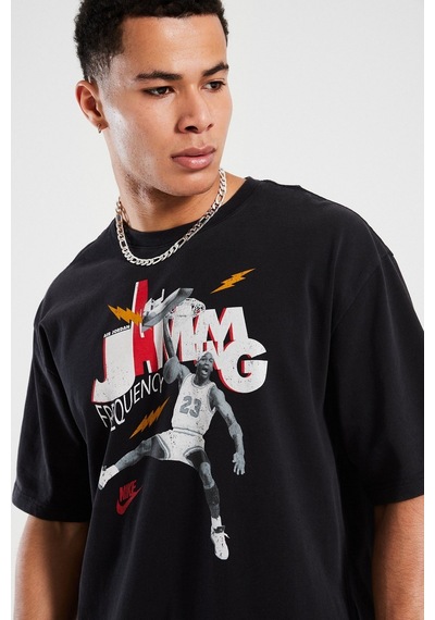 Nike Jordan Brand 85 Ss Crew Erkek Grafikli Tişört Siyah Siyah