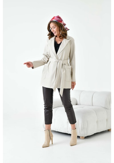 Ftz Kadın Deri Ceket Beige 30917-beige Bej