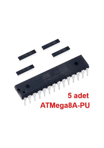 Atmel Microchip Atmega8A-Pu Dıp28 Cpu İşlemci 5 Adet