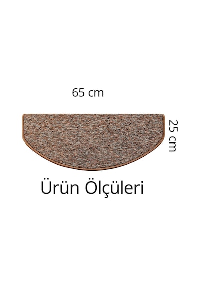 Oval Bukle Halıdan Alınlıklı Basamak Ve Merdiven Paspası - Kahve / Adet Olarak Satılır Null