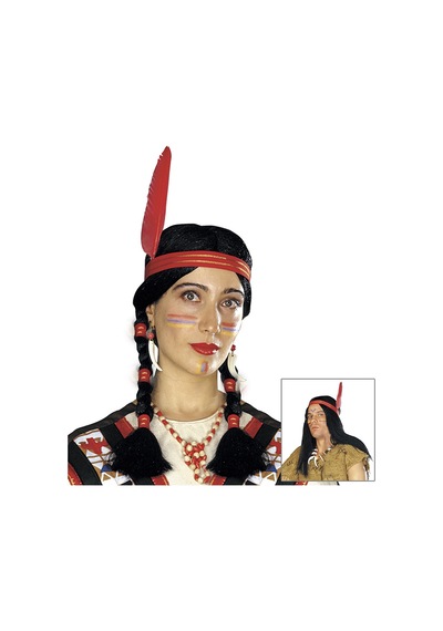 Tüylü Örgülü Hint Peruğu Kızılderili Peruğu Çocuk