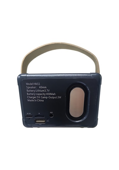 Nostaljik Retro Radyo Bluetooth Bağlantılı Hoparlör - Siyah- Tek Ebat