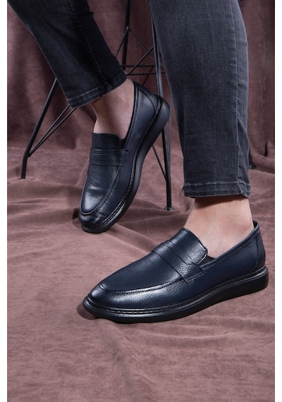 Frio Hakiki Deri Erkek Günlük Klasik Ayakkabı, Loafer Klasik Ayakkabı