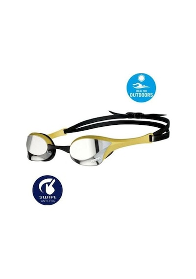 Arena Cobra Ultra Mirror Swipe Indoor Gold Yüzücü Gözlüğü Sarı Beyaz