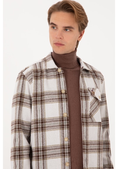 U.s. Polo Assn. Erkek Haki Gömlek Desenli 50316599-vr027 Hakı