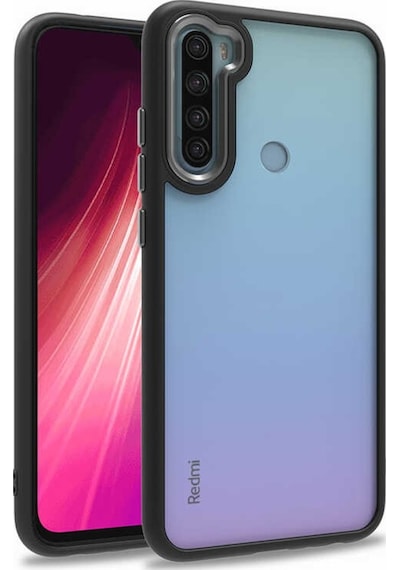 Xiaomi Redmi Note 8 Kılıf Flora Sert Silikon Arkası Cam Şeffaf
