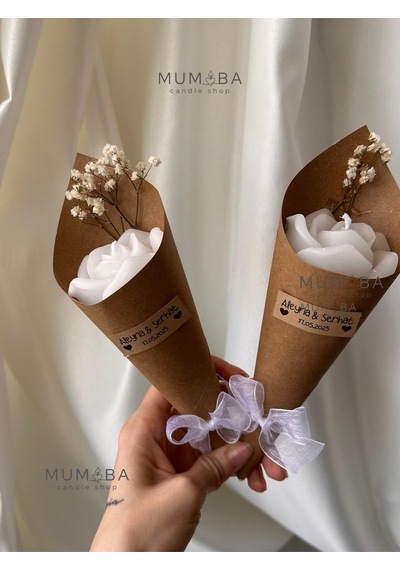Bernami Vazo Pinterest 15 Adet Süslemeli Gül Mum Buket, Doğum, Sünnet, Düğün Nişan Söz, Kına, Doğum Günü. Diğer