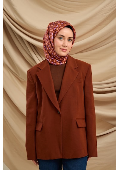 Silk Home Twill İpek Eşarp 11481-18 Kiremit, Bordo, Lila, Pudra