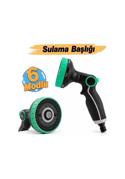 Otomatik 6 Fonksiyonlu Ayarlanabilir Araba Yıkama Bahçe Sulama Temizleme Sprey Tabancası Aksesuarı Sku: Smgstkbec6cd98dc